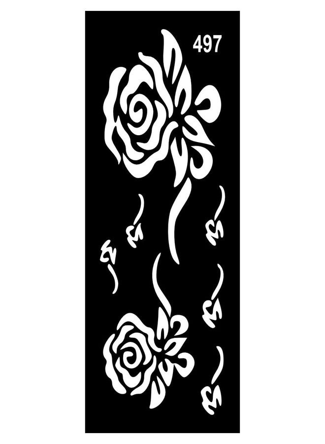 Komstec All Purpose Mehndi Stencil Sticker Collection with Variety of Shapes For Kids & Adults Both Sticker - Image 1